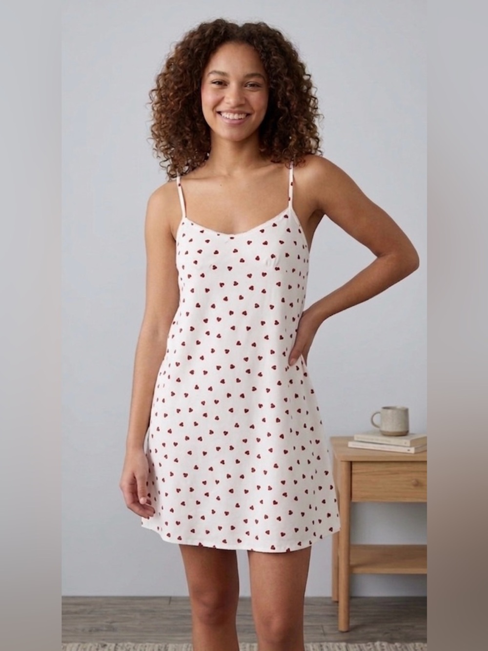 GAP Body Heart Print Mini Slip Sleep Dress / Chemise